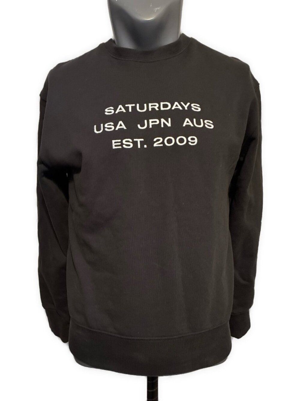 saturdays new york city Authentic black long sleeve sweatshirt Xs